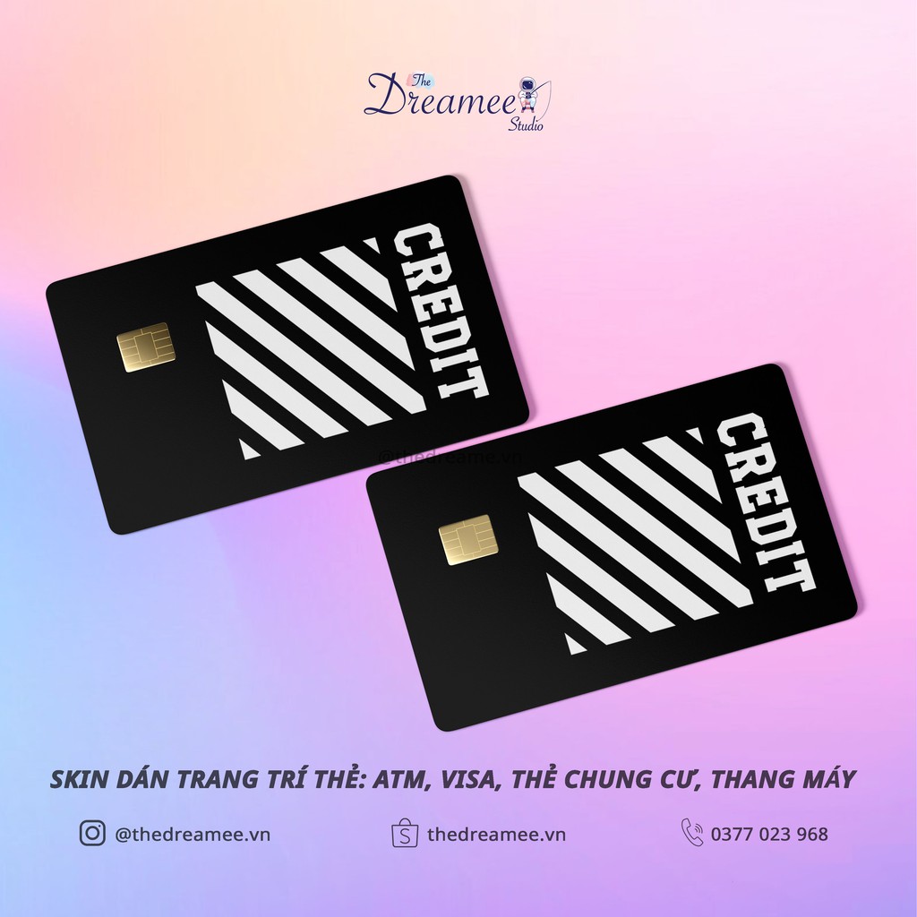 CREDIT DEBIT / MIẾNG DÁN TRANG TRÍ THẺ ngân hàng, ATM, thẻ xe...KHÔNG ẢNH HƯỞNG TÍNH NĂNG THẺ, skin 