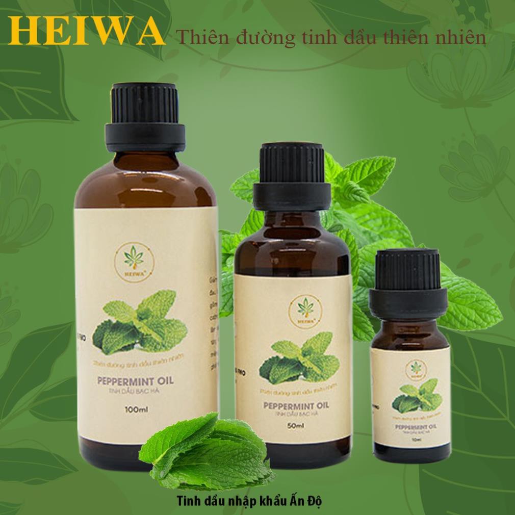 [FREE SHIP]Tinh dầu Bạc Hà nguyên chất dung tích 50ML thương hiệu HEIWA -HN