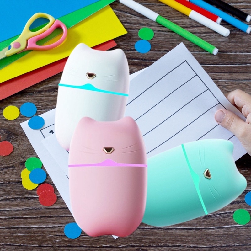 Máy Xông Tinh Dầu Mini Mèo Humidifier Cho Phòng Ngủ & Trên Ôtô Khuếch Tán Tinh Dầu Phun Sương Tỏa Hương Đuổi Muỗi