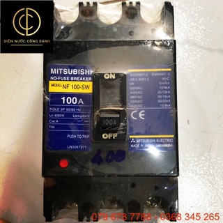 CB 3pha(nội địa) MITSUBISHI 100A (Model:NF 100-SW)
