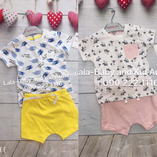 Bộ cotton hè cho bé authentic