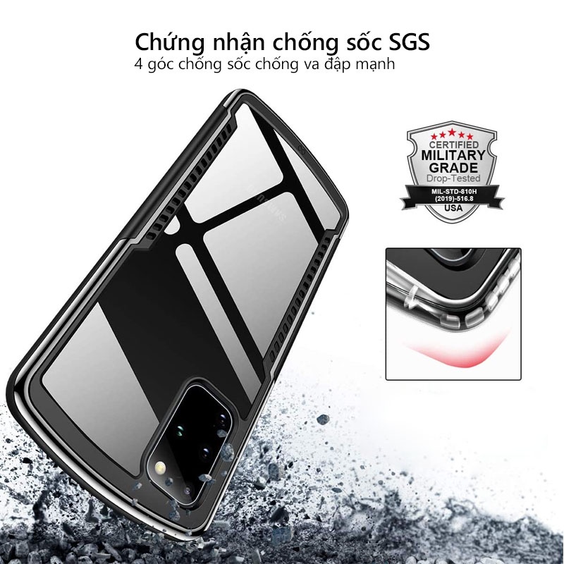 Ốp lưng XUNDD Samsung S20 / S20+ / S20 Ultra Mặt lưng trong, Chống sốc, Cạnh màu