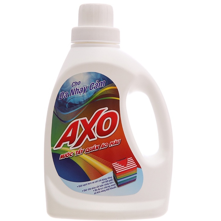 Nước tẩy quần áo màu AXO hương hoa đào 800ml