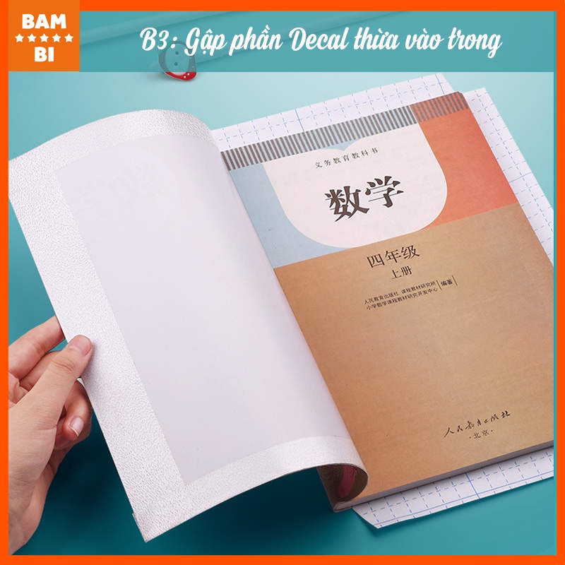 Decal bọc vở trong suốt Bambi - 10 chiếc - Phù hợp với nhiều loại sách vở