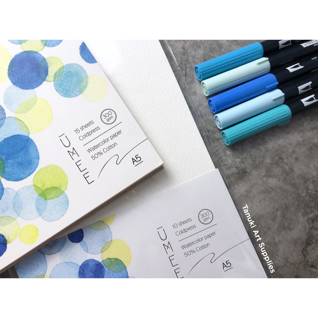Set 10 tờ giấy màu nước lẻ Umee .