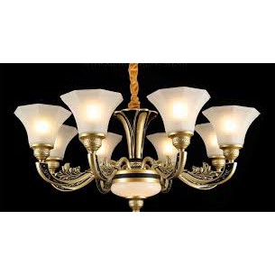 ĐÈN CHÙM CỔ ĐIỂN TRANG TRÍ CHAO THỦY TINH CNQT 78/6 TAY LIGHTING&HOME