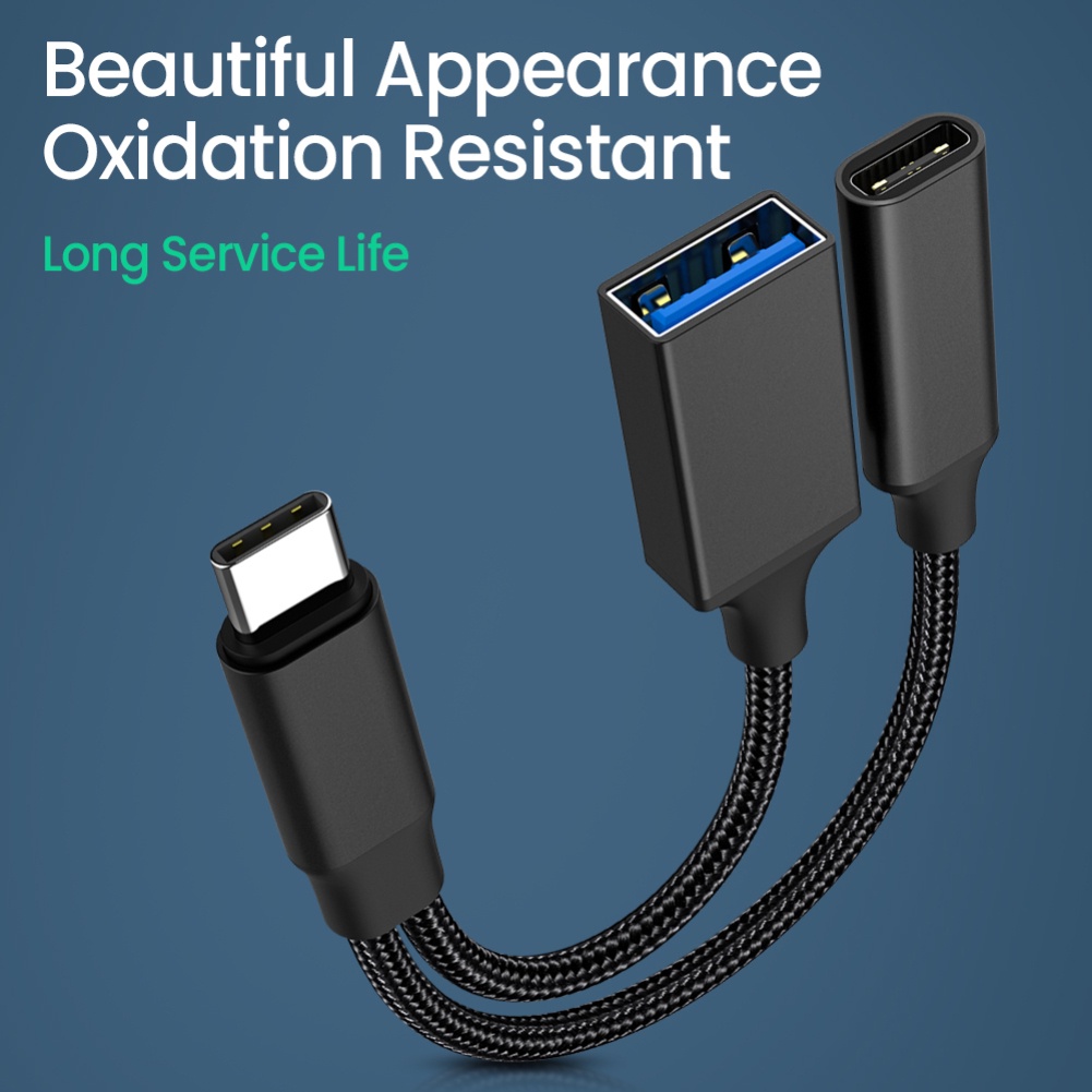 Sẵn Sàng Bộ Chuyển Đổi Cáp Otg Usb C 2 Trong 1 Bộ Chuyển Đổi Type C Sang Usb A Với  Ng Sạc Pd Cho Samsung Huawei/Xiaomi Máy Tính Xách Tay Máy Tính Bảng Serein