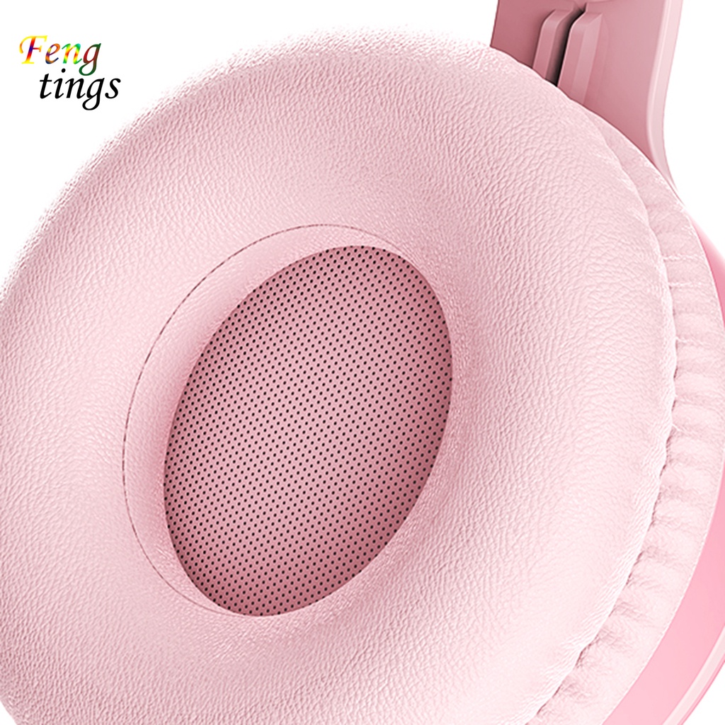 Tai nghe hình tai thỏ hoạt hình có đèn giảm tiếng ồn