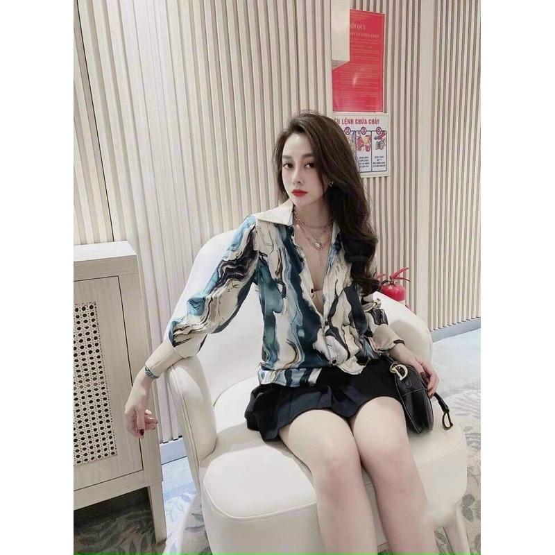 Áo sơ mi Loang Qc