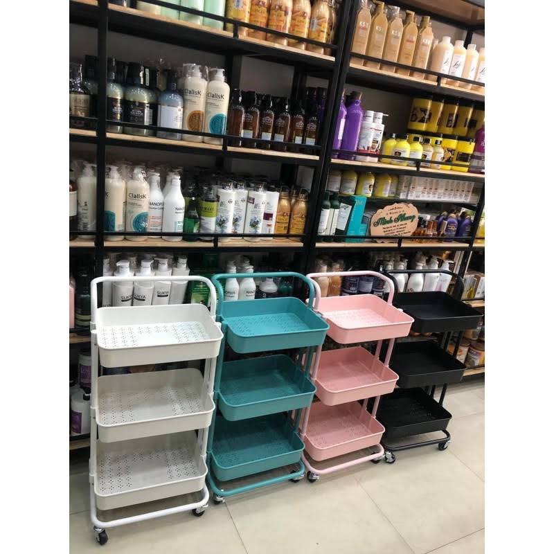 Xe Đẩy 3 Tầng Hàng NHẬP KHẨU Cao Cấp Chính Hãng KHÔNG PHẢI HÀNG VIỆT NAM Đa Năng  Xe Đẩy Nhựa Spa 3