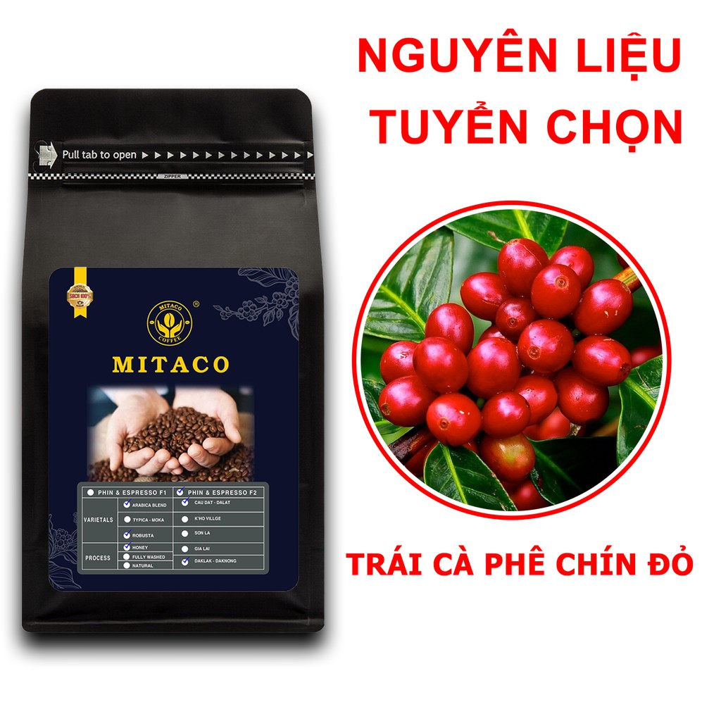 Cà Phê Rang Xay Hảo Hạng F2 MITACO COFFEE (Gói 250g)
