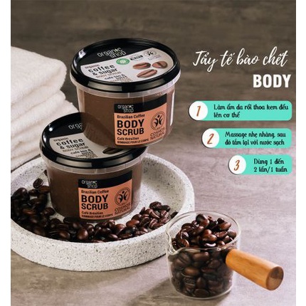 [Hàng chính hãng]Tẩy da chết toàn thân cà phê Organic Shop/ Organic Shop coffee sugar body scrub 250ml