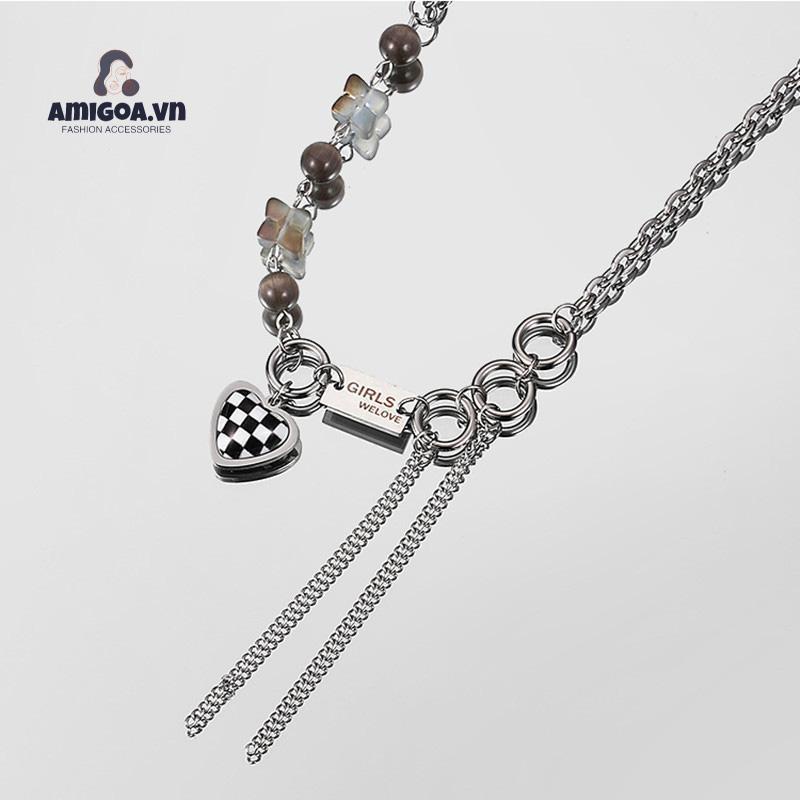 ✨✨Vòng cổ Họa Tiết Bàn Cờ Phong Cách Hip hop Thời Trang Cho Nữ