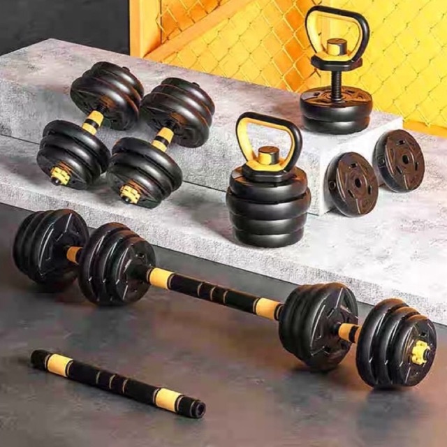 Bộ Tạ Tay 40kg Kết Hợp Tạ Đẩy tháo lắp Đa Năng Hot 2021