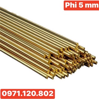 Thanh đồng vàng tròn đặc phi 4mm (4ly ) cây dài 3m
