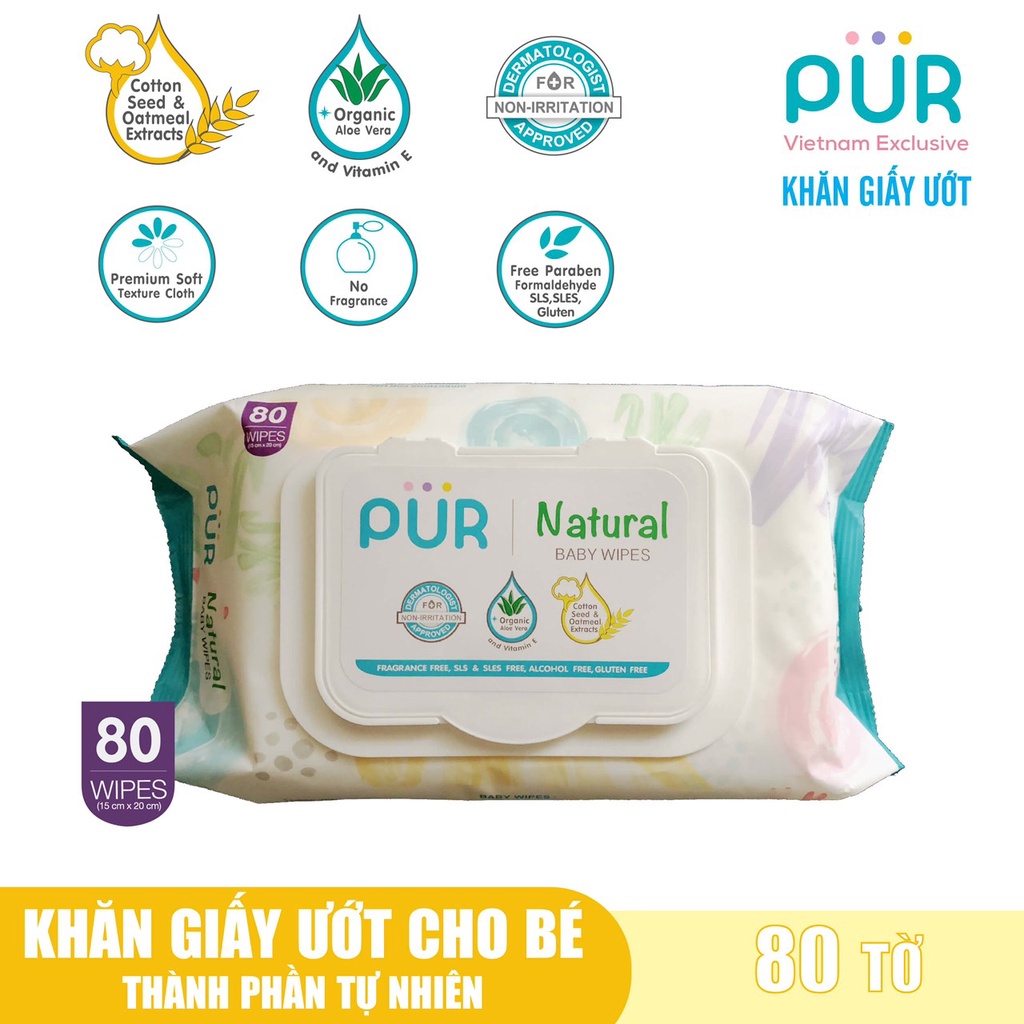 Combo Tã/bỉm quần Dry-Pro M20 (7kg-12kg) + tặng 1 gói khăn ướt Pur 80 tờ cho bé