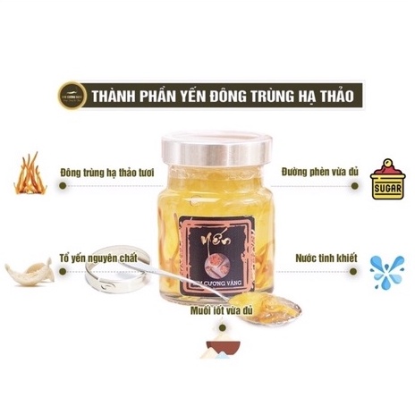 YẾN ĐÔNG TRÙNG HẠ THẢO KIM CƯƠNG VÀNG - HỘP GIẤY (có lựa chọn đường ăn kiêng) TẶNG 1 HỘP ĐTHT MINI | BigBuy360 - bigbuy360.vn