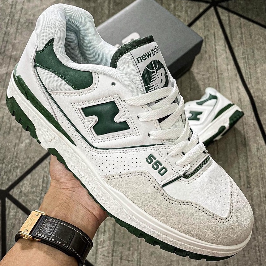 Giày NB550 New Blanece 550 Đủ màu Green, Navy,Đen Bản Cao Cấp nhất