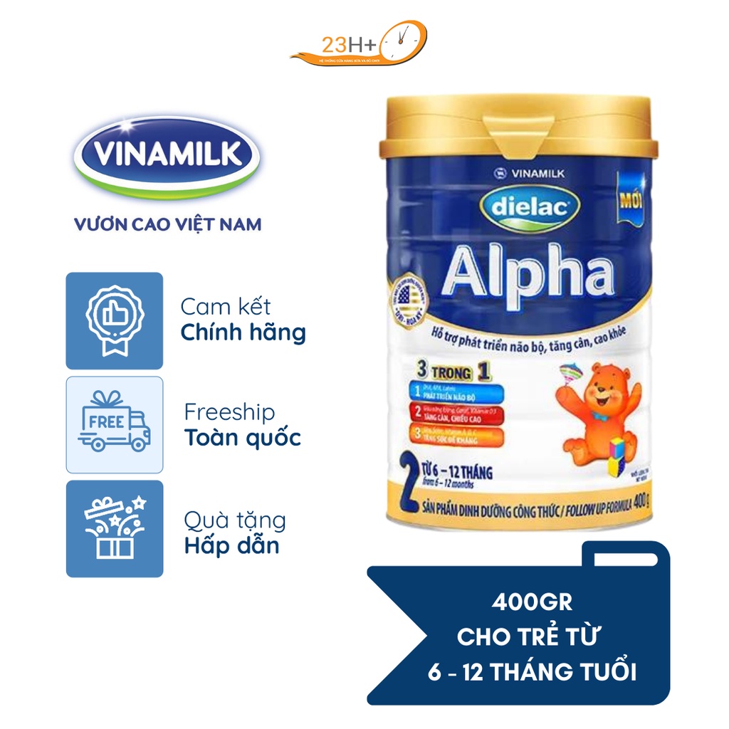 Sữa Bột Dielac Alpha Step 2 Cho Bé 6-12 Tháng 400g