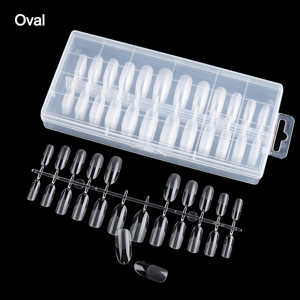 CACTU Hộp 240 Móng Tay Giả Chất Liệu ABS Bền Không Cần Dũa Móng Vỏ Trong Suốt