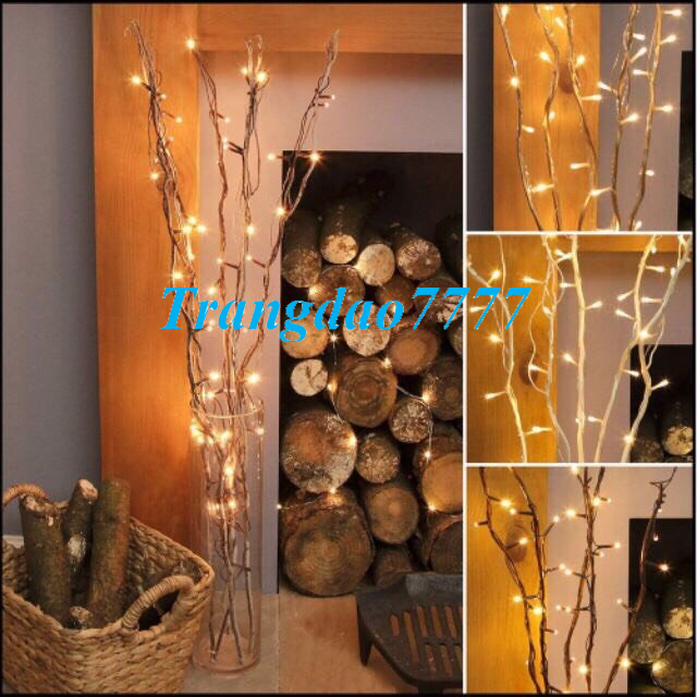Dây Đèn Led Đom Đóm Fairy Light Trang Trí Tiệc Quấn Cây Thông Noel Mai Đào