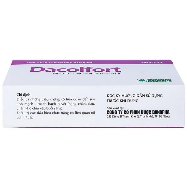 Dacolfort giúp tăng sức bền thành mạch cho người giãn tĩnh mạch chân, trĩ