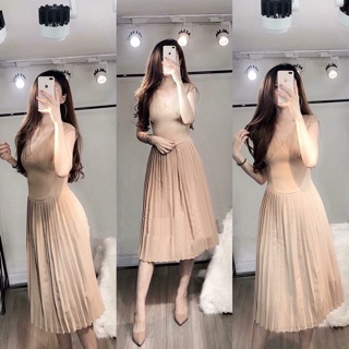 Đầm xếp ly
