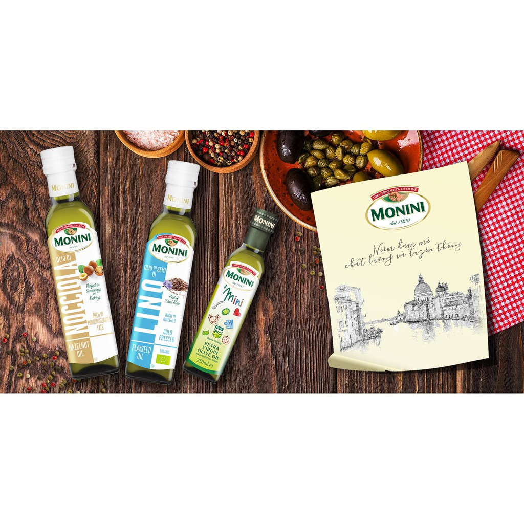 Dầu Oliu Organic Cho Bé Monini 250ml (Italy) - Date: 16/06/2024