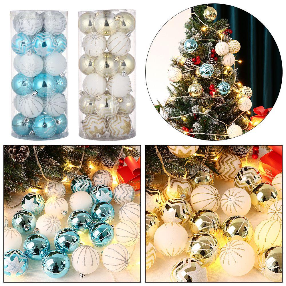 LAKAMIER Set 24 Quả Châu Trang Trí Giáng Sinh Năm Mới