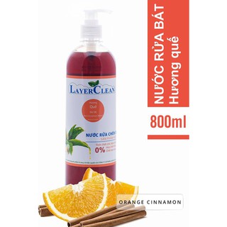 Nước rửa bát hữu cơ Layer Clean hương quế 800ml