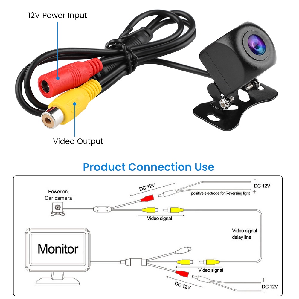 Camera Lùi Xe Xoay 170 Độ Hình Con Cá