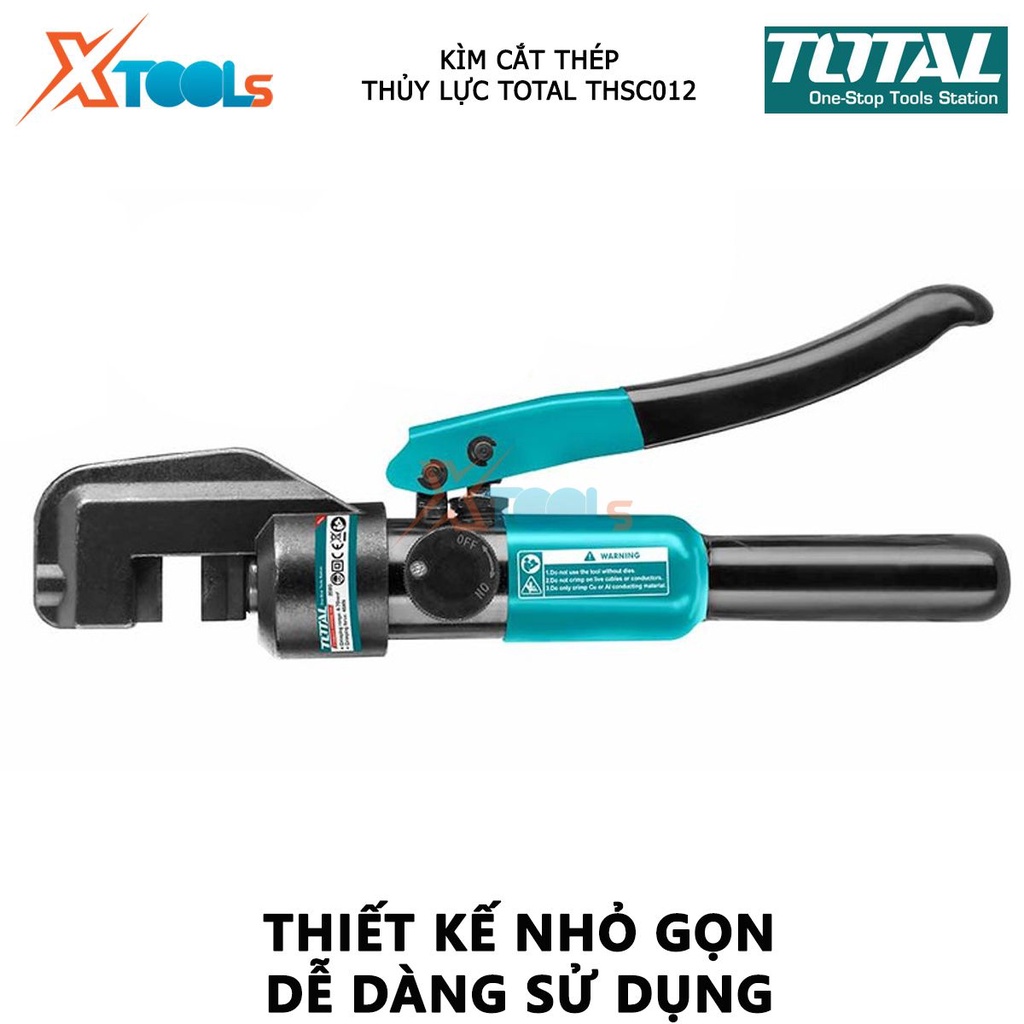 Kìm cắt thép thủy lực TOTAL THSC012 | kềm cắt thủy lực Phạm vi cắt φ4-φ12mm, Lực cắt 45KN Kích thước cắt 15mm, Chiều dài