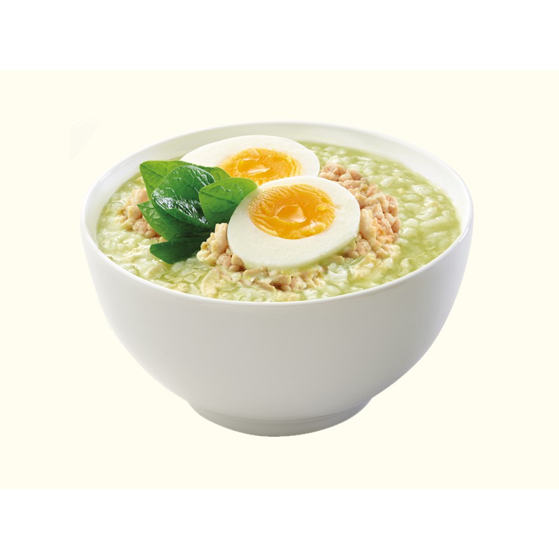 Cháo tươi thịt trứng mồng tơi 240g