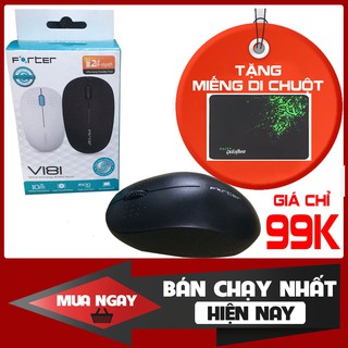 Combo Chuột máy tính không dây Foter V181 + Miếng di chuột - Phụ kiện máy tính không thể thiếu