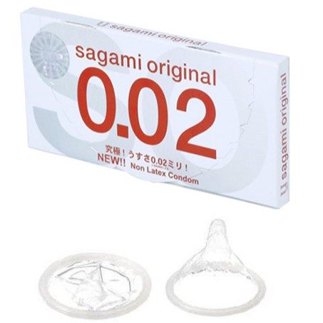 BAO CAO SU Cực Siêu Mỏng SAGAMI Original 0.02 hộp 2 chiếc