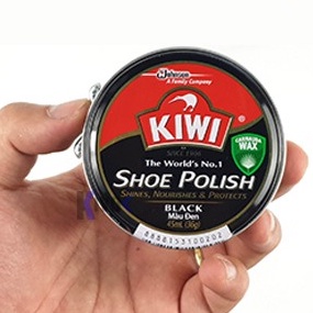Si đánh giày Kiwi - Đánh bóng Giày Da, lau Giày dạng sáp - Xi Đen 45ML