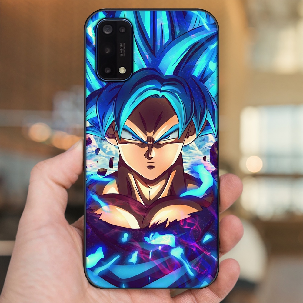 Ốp lưng Realme 7 Pro viền đen in hình Goku Dragon Ball
