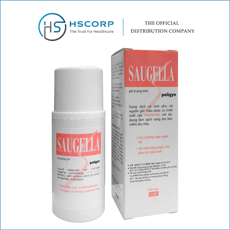 [CHÍNH HÃNG] Dung dịch vệ sinh phụ nữ Saugella Poligyn pH7 Italy 100ml