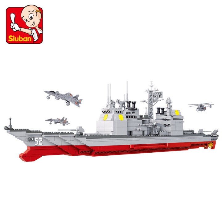 Mô hình đồ chơi lắp ghép tàu tuần dương Trung Quốc SLUBAN M38-B0389 tỉ lệ 1:350