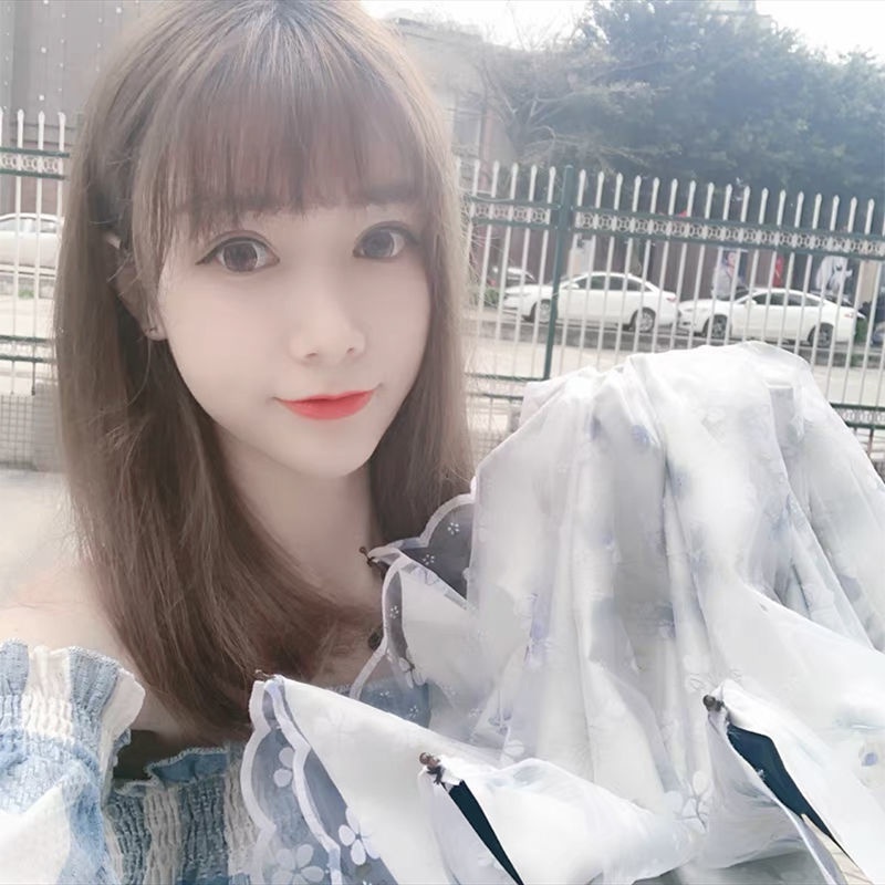 Dù Ren Hai Lớp Màu Đen Chống Tia Cực Tím Có Thể Gấp Gọn Tiện Dụng