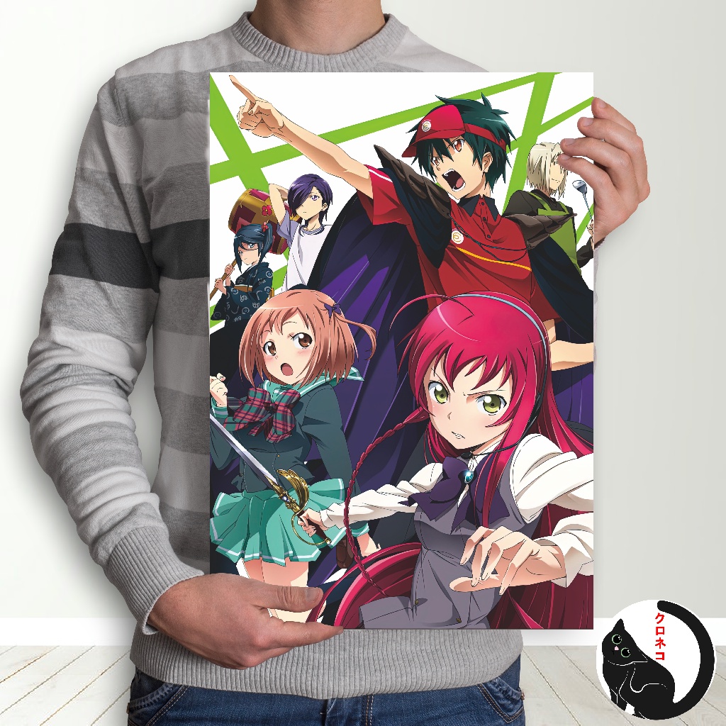 Poster Anime Hataraku Maou Cỡ A3+ - Mao Sadao Yusa Emi