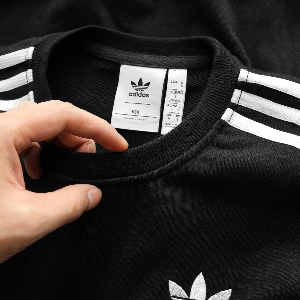 Áo Sweater Unisex tay dài thun cotton nỉ chân cua logo thêu chuẩn VNXK