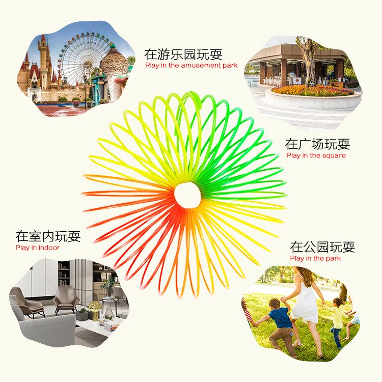 Đồ chơi vòng lò xo ma thuật mini màu cầu vồng sáng tạo cho bé