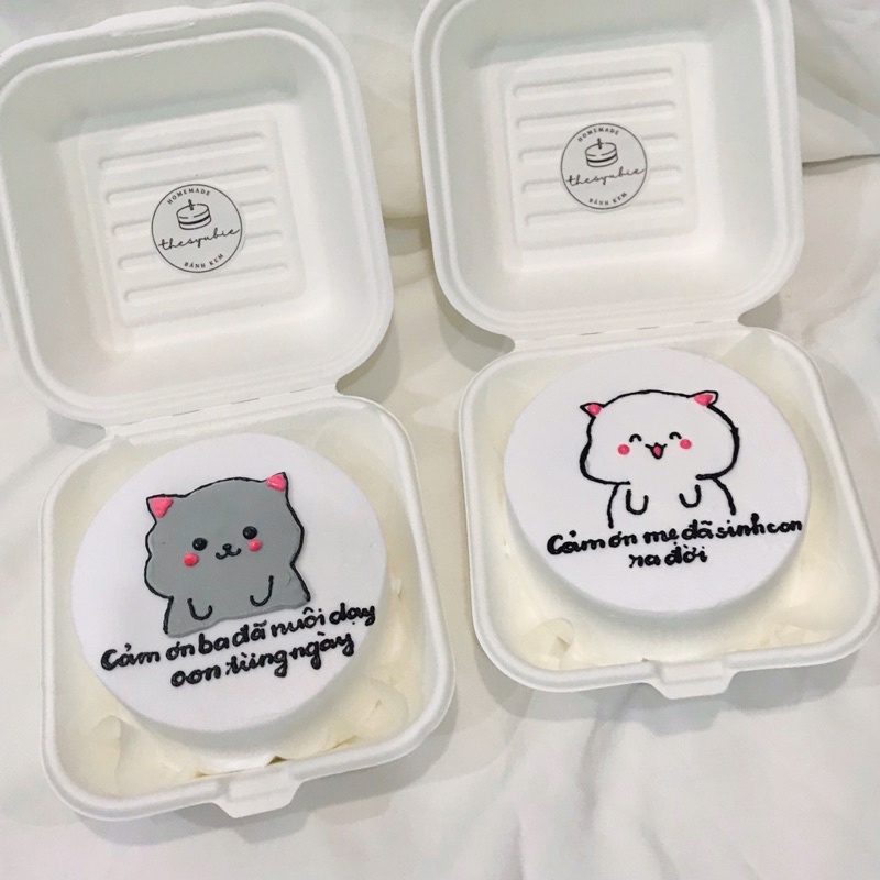 BÁNH KEM BENTO MINI SIZE 10CM MẪU ĐƠN GIẢN