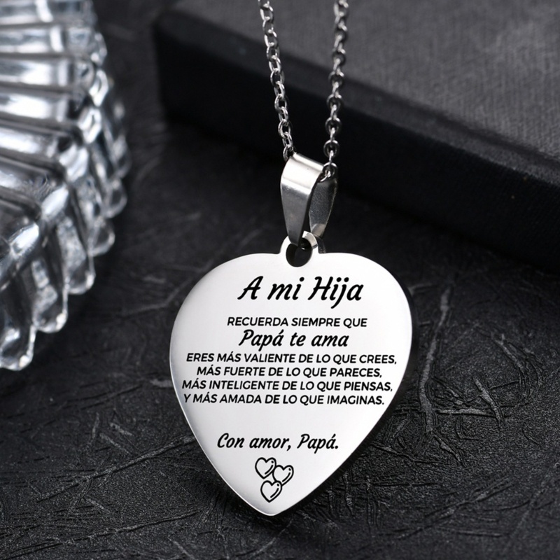 Vòng cổ Mặt Hình Trái Tim Bằng Thép Không Gỉ Thời Trang