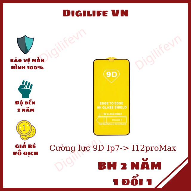 Kính Cường Lực 9D Dành Cho Ip7/8 plus , X, XS, XS Max, 11/12 Pro, Pro Max