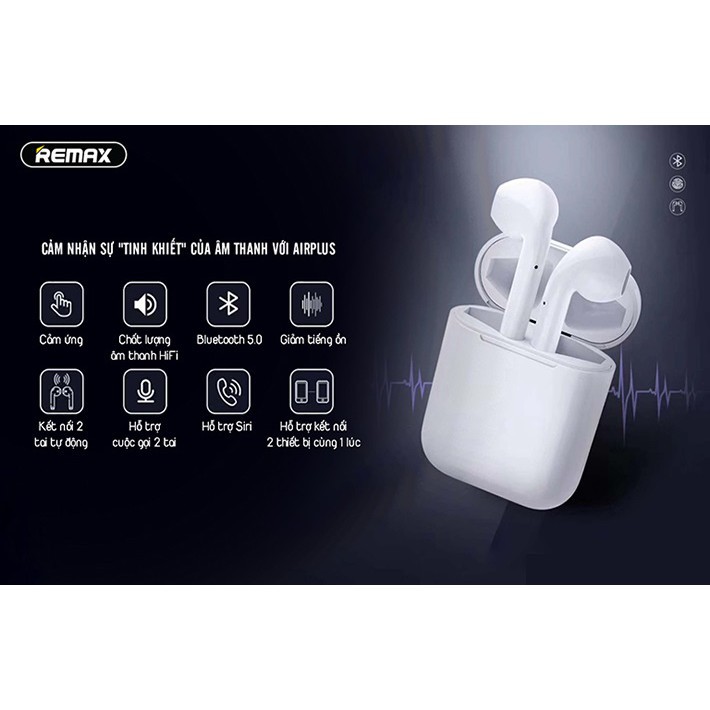 Tai Nghe Bluetooth Remax Tws Air Plus - Dòng Cảm Ứng Bluetooth 5.0 - Thế Giới Phụ Kiện Số - TT Shop