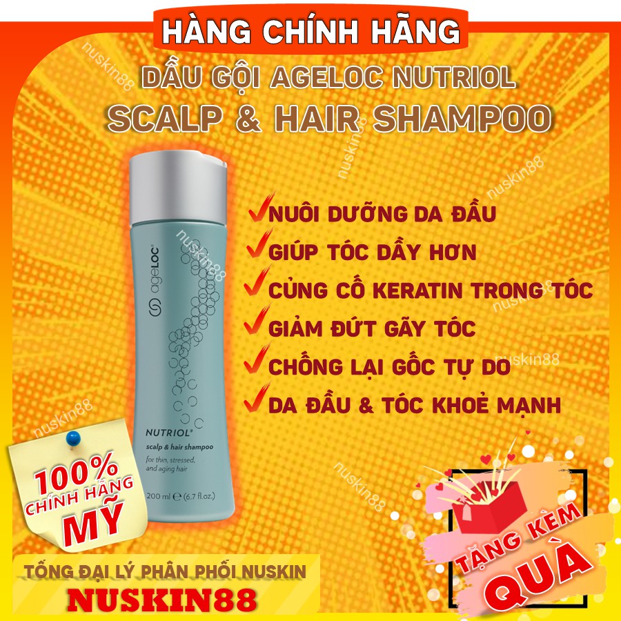 Dầu Gội ageLOC® Nutriol Scalp & Hair Shampoo (200ml) Dành Cho Tóc Yếu , Bị Hư Tổn