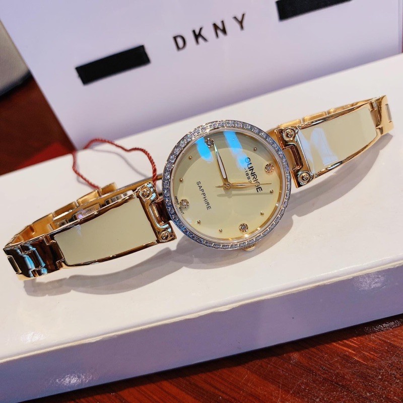 Đồng hồ nữ SUNRISE 9991Aa, Vành Đá sang trọng,full hộp thẻ chính hãng, Kính Sapphire chống xước chống nước tốt