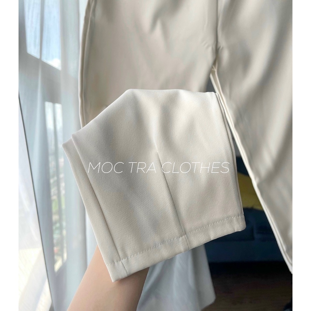 Quần baggy nữ thiết kế fom lửng 2 màu trơn siêu xinh, Quần vải nữ mềm mát rẻ đẹp